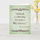 Attitude is een klein ding - Positieve Quote's Kaart (Gele Bloem)
