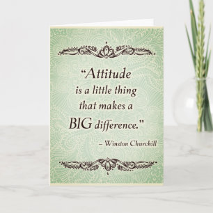 Attitude is een klein ding - Positieve Quote's Kaart