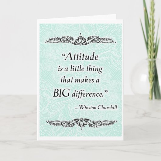 Attitude is een klein ding - Positieve Quote's Kaart (Voorkant)