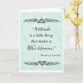 Attitude is een klein ding - Positieve Quote's Kaart (Gele Bloem)