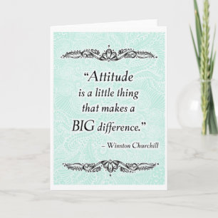 Attitude is een klein ding - Positieve Quote's Kaart