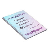 Attitude is een klein ding - Positieve Quote's Notitieboek (Rechterzijde)