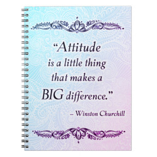Attitude is een klein ding - Positieve Quote's Notitieboek