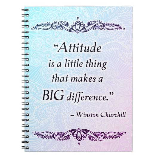 Attitude is een klein ding - Positieve Quote's Notitieboek (Voorkant)