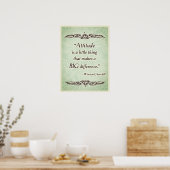 Attitude is een klein ding - Positieve Quote's Poster (Keuken)