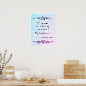 Attitude is een klein ding - Positieve Quote's Poster (Keuken)