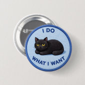 Attitude Kat Ronde Button 5,7 Cm (Voorkant /achterkant)