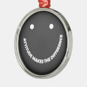 Attitude Makes The Difference Motivational Saying Metalen Ornament (Links)