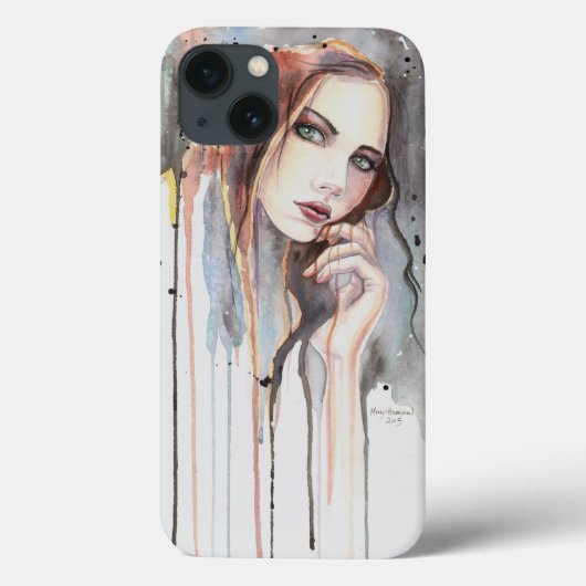 Attitude Modern Art Portret van een vrouw Case-Mate iPhone Case (Achterkant)