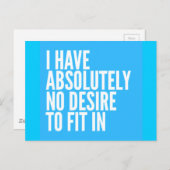 ATTITUDE MOTTO IK HEB ABSOLUUT GEEN WENS OM AAN TE BRIEFKAART (Voorkant / Achterkant)