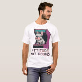 Attitude Not Found Franse Bulldog Pixel Arcade T-shirt (Voorkant volledig)