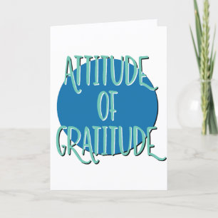 Attitude of Gratitude Recovery Slogan Jubileum Kaart