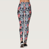 Attitude Roxxs Unisex Leggings "Patriot Skulls" (Achterkant)