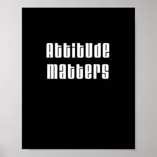 Attitude S Bold Typography Design Sticker Poster