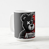 Attitude Split Beer | Bliksem X-Ogen Teddy Grafiek Koffiemok (Voorkant links)