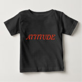 "Attitude" tekst Kind T-shirt. (Voorkant)
