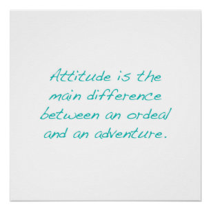 Attitude-verschil tussen de order en het avontuur perfect poster