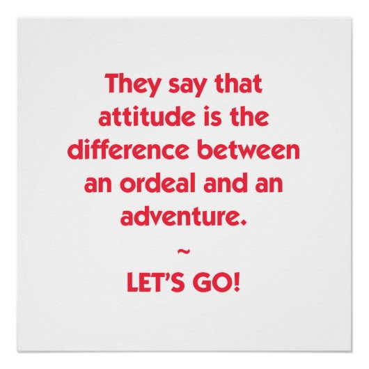 Attitude-verschil tussen de order en het avontuur poster (Voorkant)