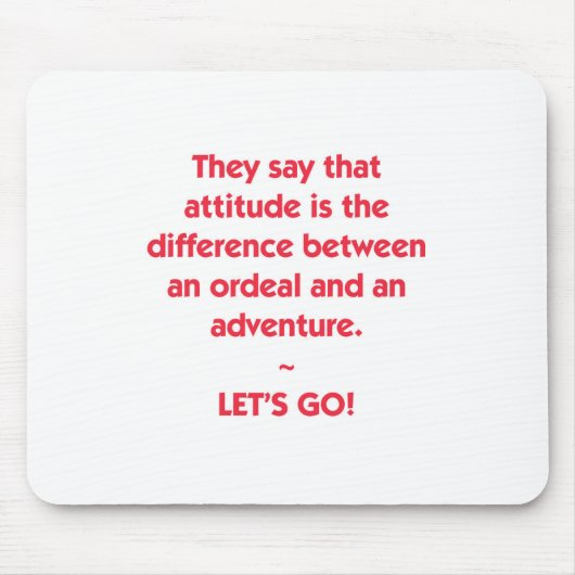 Attitude - verschil tussen Ordeal en Adventure Muismat (Voorkant)