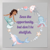 Attitude Zee creature gezegde poster (Voorkant)