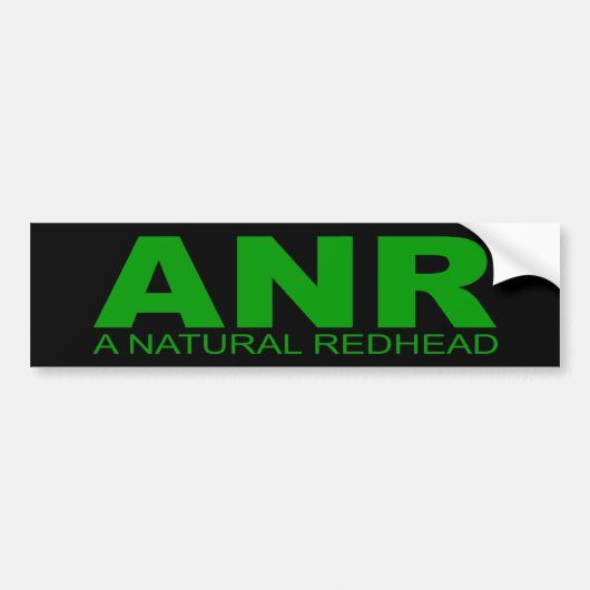 Attitudes - "A Natural Redhead" Bumpersticker (Voorkant)