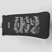 ATTITUDES aangepast monogram motivatie puttercover Golfheadcover (Voorkant)
