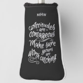 ATTITUDES aangepast monogram motivatie puttercover Golfheadcover (Draai 90)