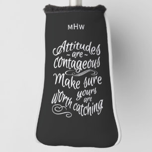 ATTITUDES aangepast monogram motivatie puttercover Golfheadcover