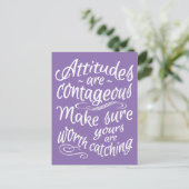 ATTITUDES aangepaste kleur motivatie briefkaart (Staand voorkant)