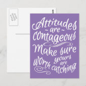 ATTITUDES aangepaste kleur motivatie briefkaart (Voorkant / Achterkant)