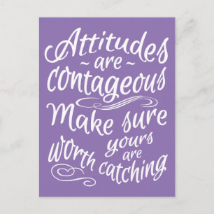 ATTITUDES aangepaste kleur motivatie briefkaart