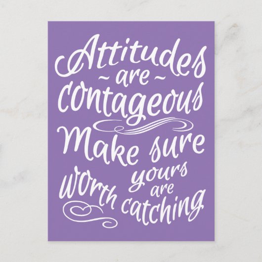 ATTITUDES aangepaste kleur motivatie briefkaart (Voorkant)
