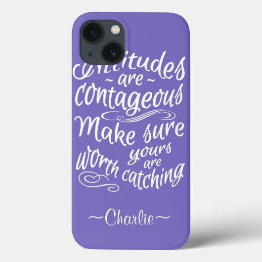 ATTITUDES aangepaste monogram hoesjes (Achterkant)