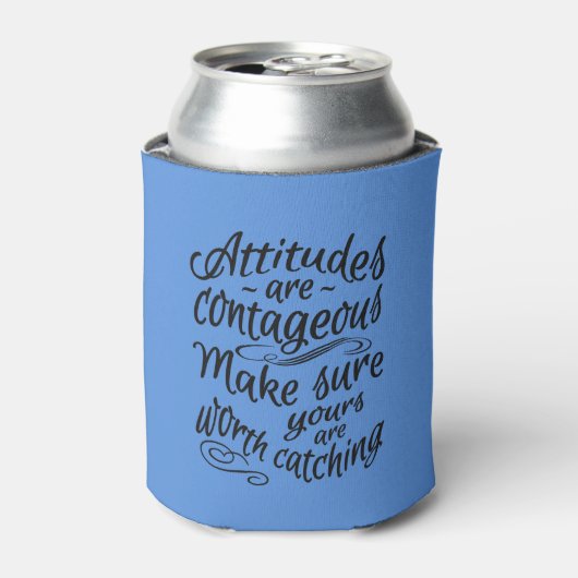 ATTITUDES aangepaste monogram motivatie koelbox Blikjeskoeler (Blikje Voorkant)
