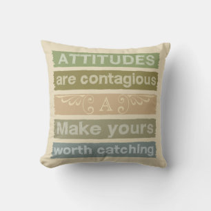 ATTITUDES aangepaste monogram motivatie kussen