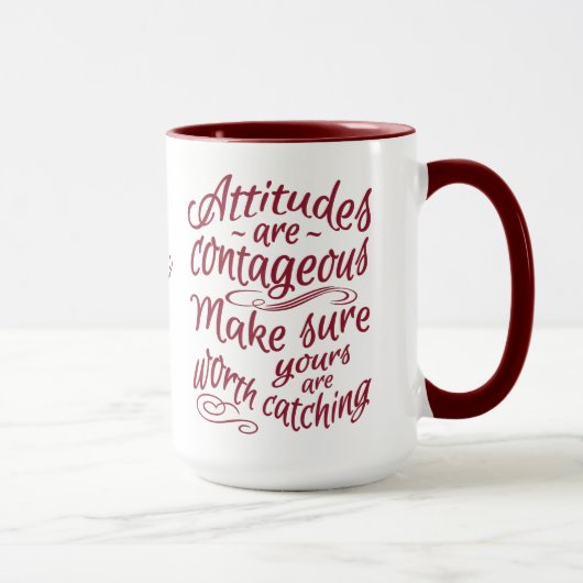 ATTITUDES aangepaste monogram motivatie mokken (Rechts)