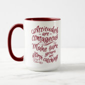 ATTITUDES aangepaste monogram motivatie mokken (Links)