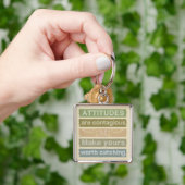 ATTITUDES aangepaste monogram motivatie sleutelket Sleutelhanger (Hand)