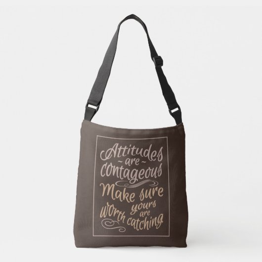 ATTITUDES aangepaste motivatie kleurenzakken Crossbody Tas (Voorkant)