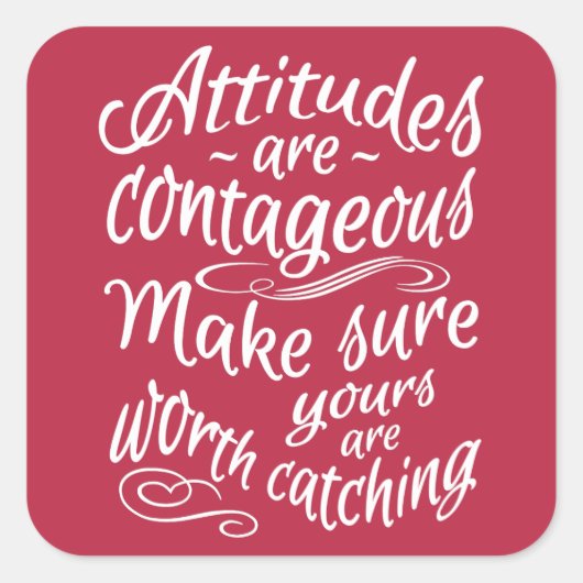 ATTITUDES aangepaste motivatie stickers voor kleur (Voorkant)