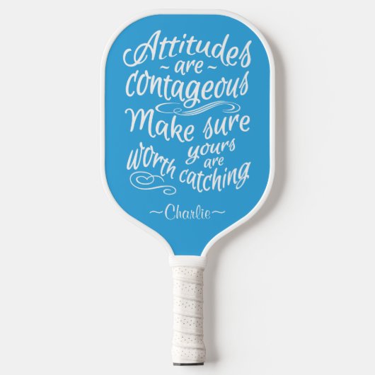 ATTITUDES aangepaste naam & kleur Pickleball Paddl Paddle (Voorkant)