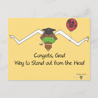 Attitudinous Animals® Lone Star Stier Afstuderen Aankondigingskaart