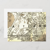 Attleboro, MA  kaart (Voorkant / Achterkant)