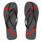 Attoni Dark Grey Red en Black Ellipticals Teenslippers (Voetbed)