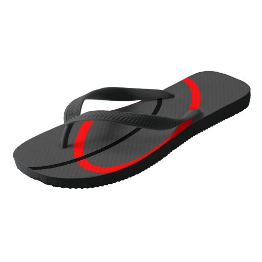 Attoni Dark Grey Red en Black Ellipticals Teenslippers (Schuin)