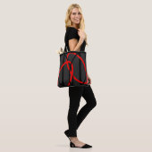 Attoni Dark Grey Red en Black Ellipticals Tote Bag (Op model)
