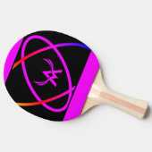 Attoni Jet Black Pink Ellipticals Tabel Tennis Tafeltennisbatje (Zijkant)