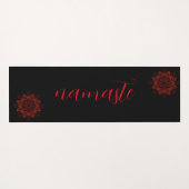 Attoni Namaste Reversible Red Black Elliptical Yogamat (Achterkant (horizontaal))