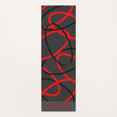 Attoni Namaste Reversible Red Black Elliptical Yogamat (Voorkant)