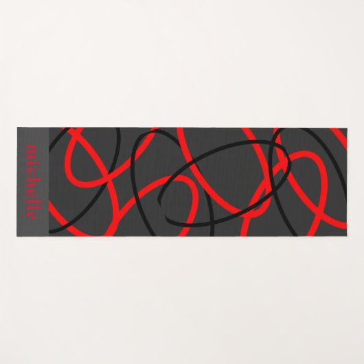 Attoni Namaste Reversible Red Black Elliptical Yogamat (Voorkant (horizontaal))